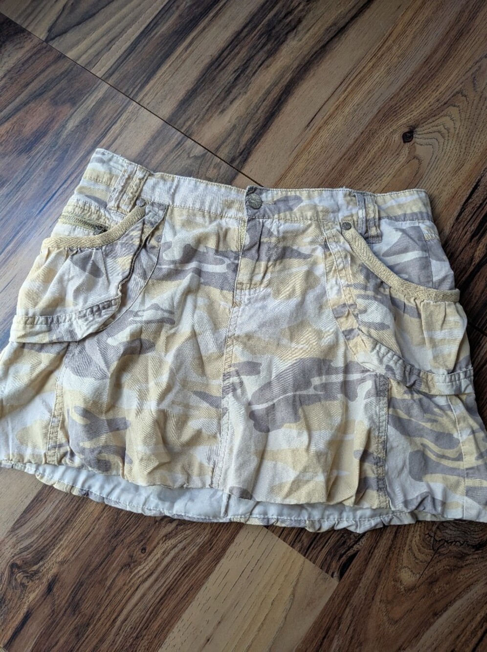 Camo Cargo Mini Skirt with Utility Pockets